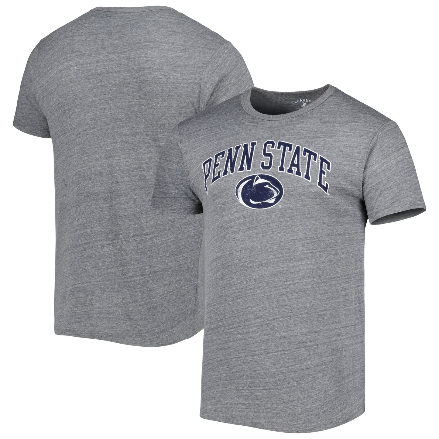 Men's League Collegiate Wear Heather Gray Penn State Nittany Lions 1965 Arch Victory Falls Tri-Blend T-Shirt