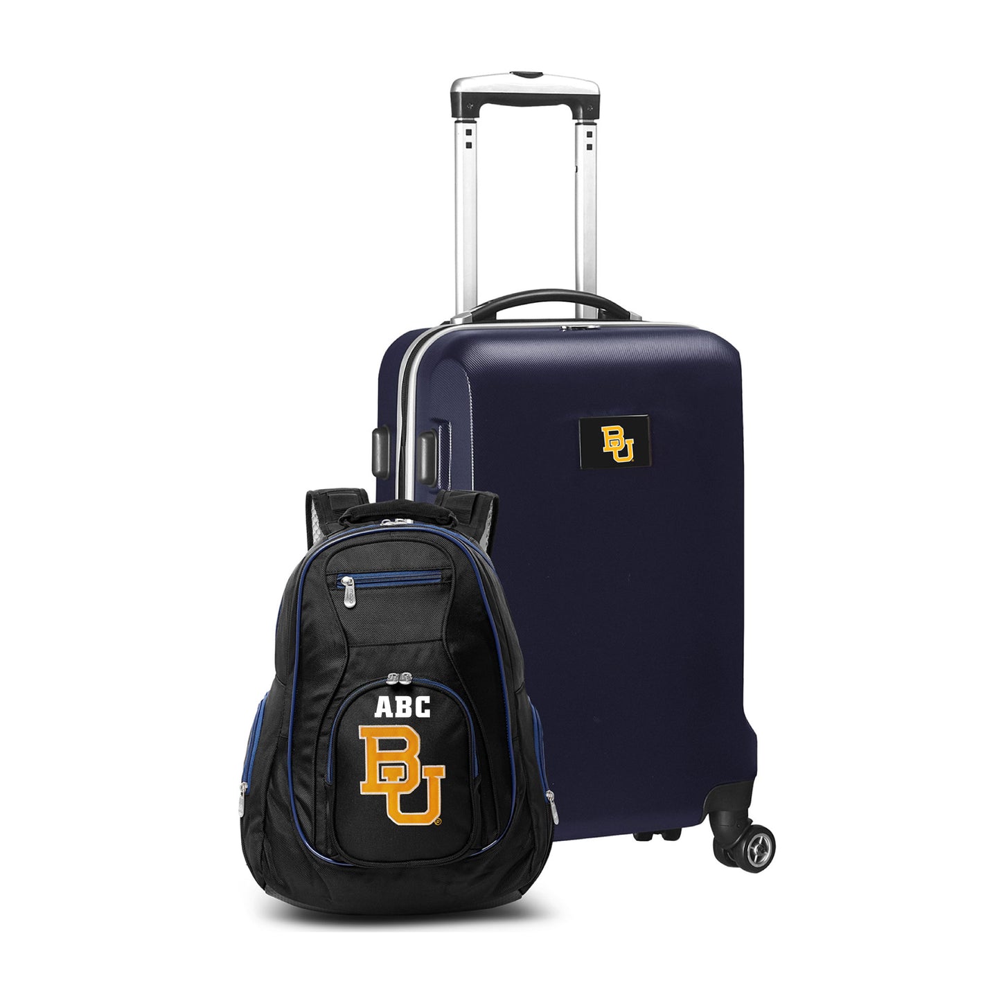 MOJO Navy Baylor Bears Personalized Deluxe 2-Piece Backpack & Carry-On Set