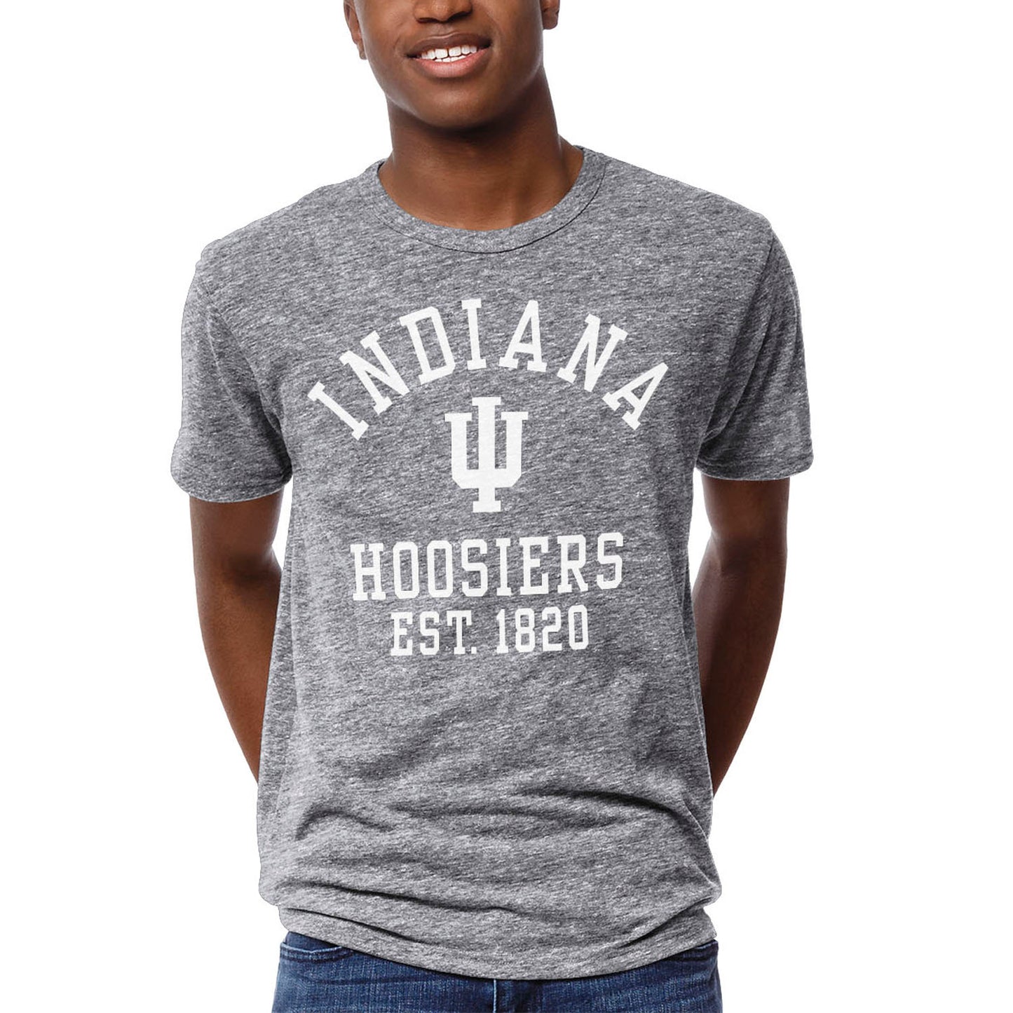 Men's League Collegiate Wear Heathered Gray Indiana Hoosiers Victory Falls T-Shirt