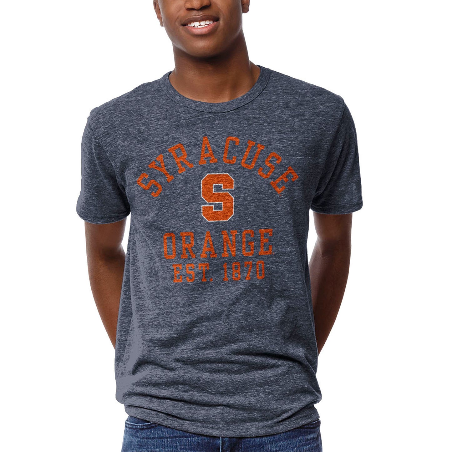 Men's League Collegiate Wear Heathered Navy Syracuse Orange Victory Falls T-Shirt