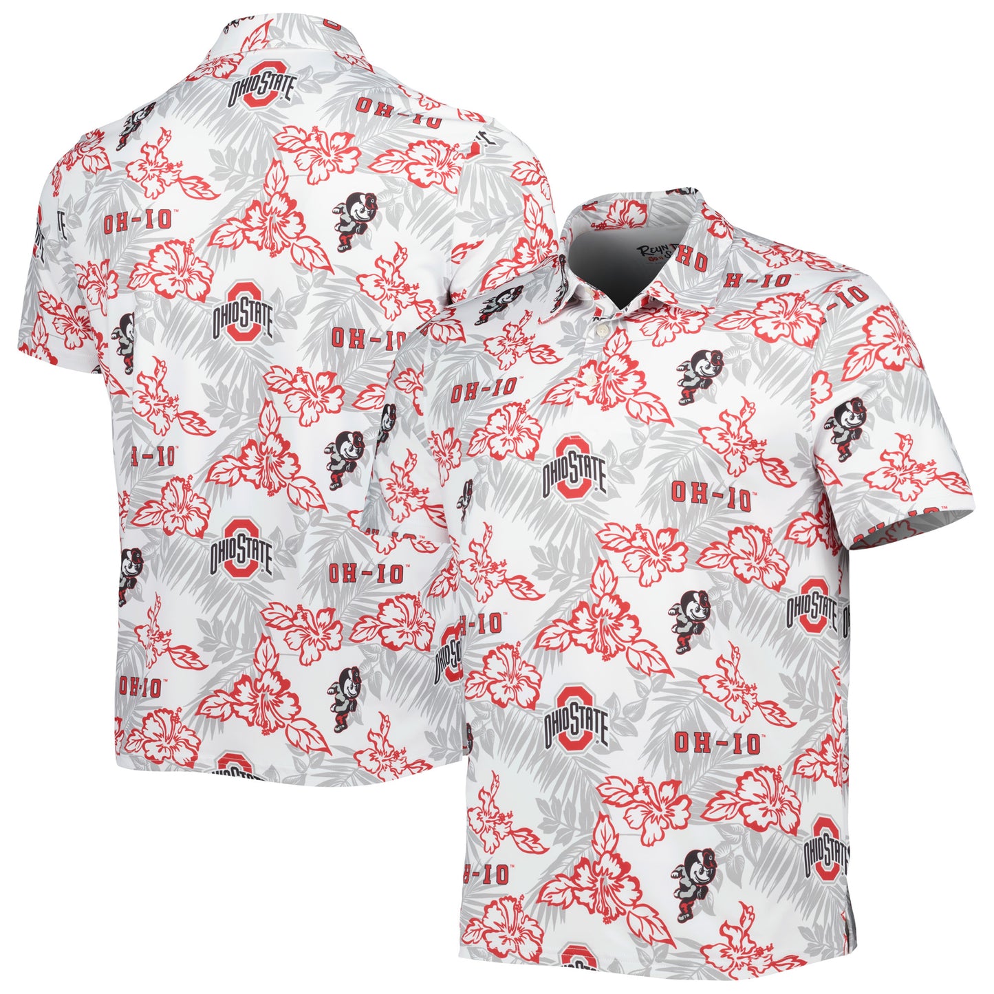 Men's Reyn Spooner White Ohio State Buckeyes Performance Polo