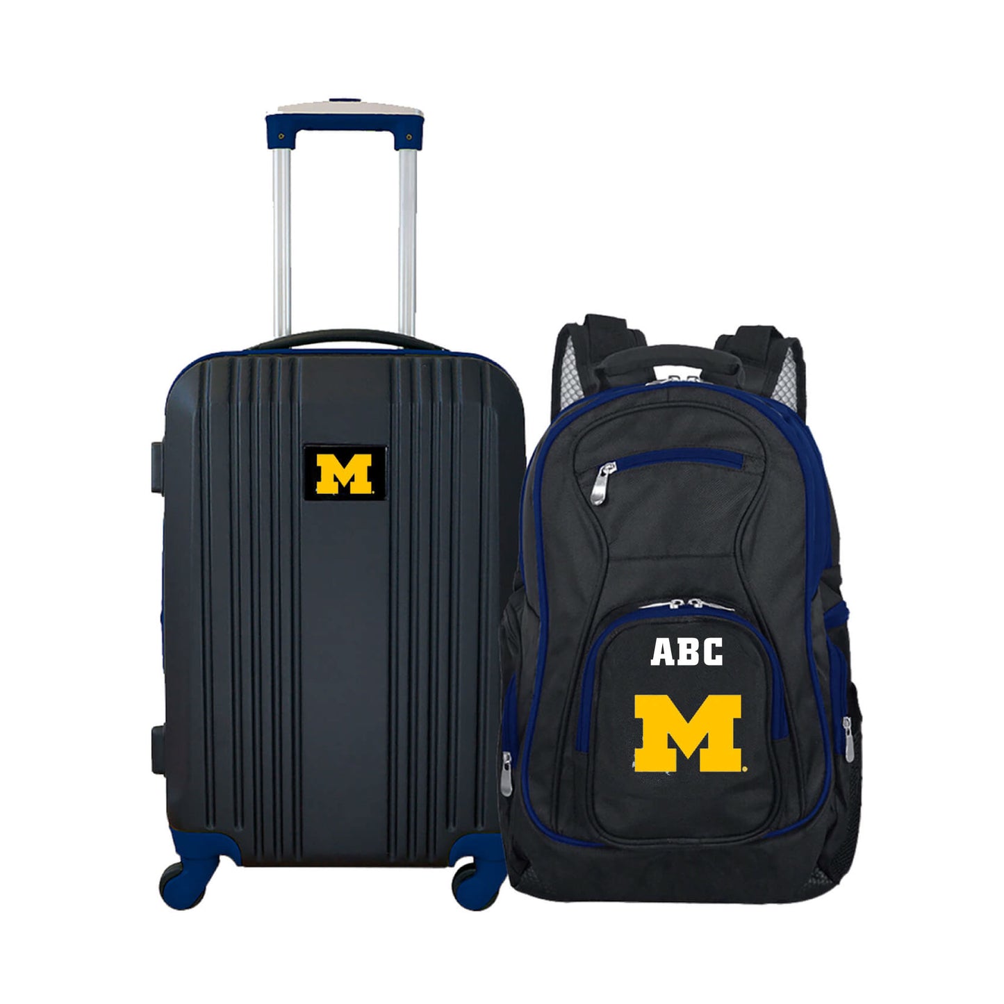 MOJO Michigan Wolverines Personalized Premium 2-Piece Backpack & Carry-On Set