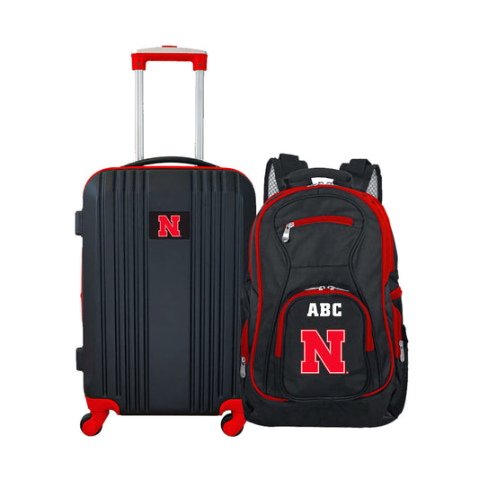 MOJO Nebraska Huskers Personalized Premium 2-Piece Backpack & Carry-On Set