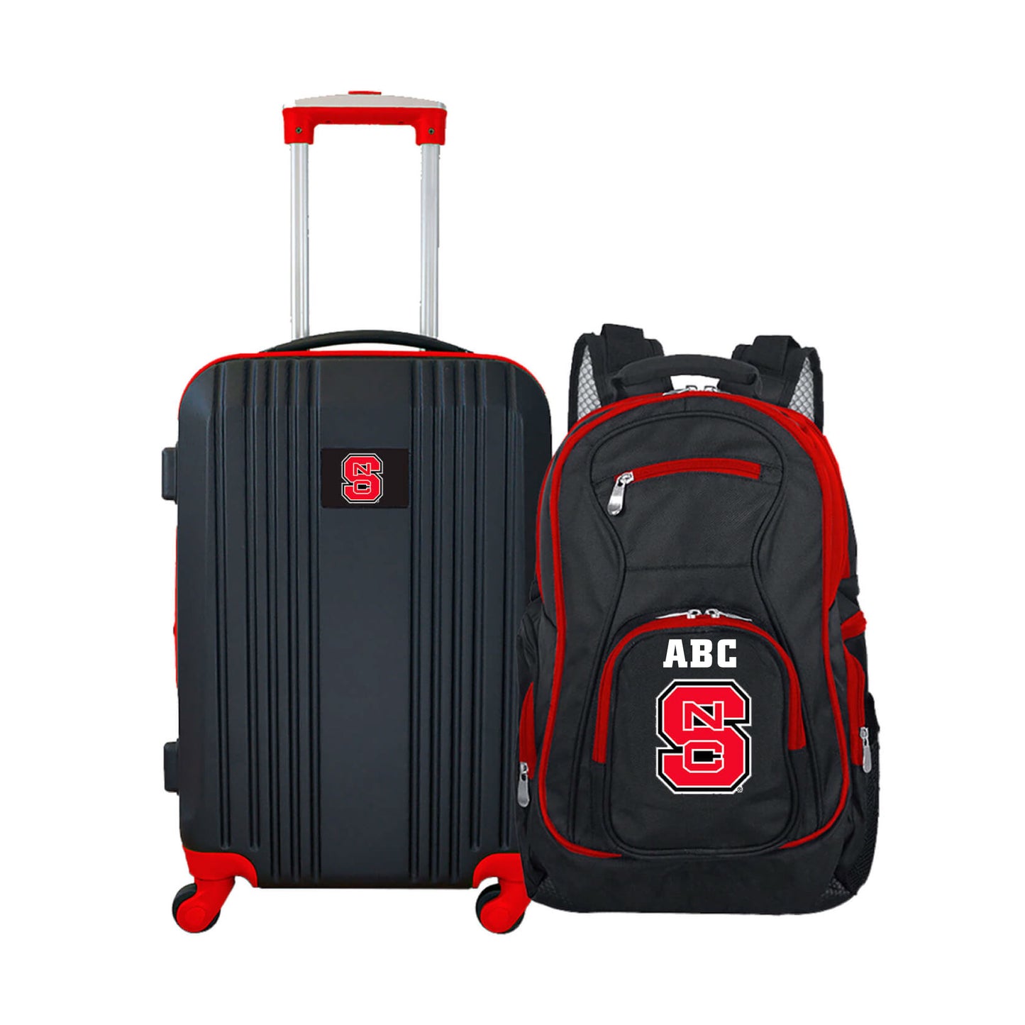 MOJO NC State Wolfpack Personalized Premium 2-Piece Backpack & Carry-On Set