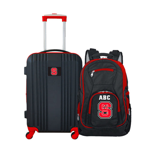 MOJO NC State Wolfpack Personalized Premium 2-Piece Backpack & Carry-On Set