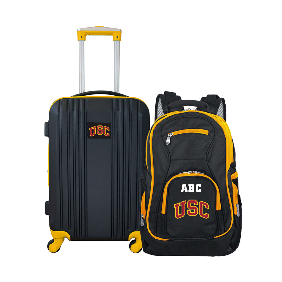MOJO USC Trojans Personalized Premium 2-Piece Backpack & Carry-On Set