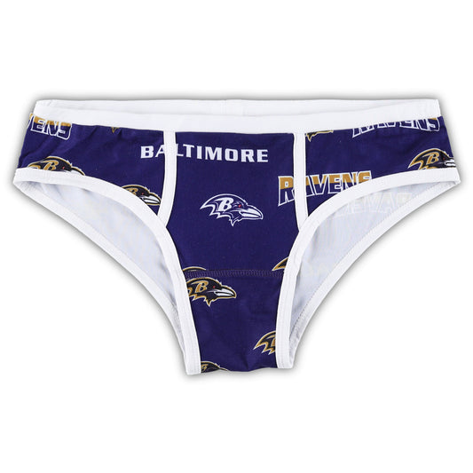 Women's Concepts Sport Purple Baltimore Ravens Breakthrough Allover Print Knit Panty