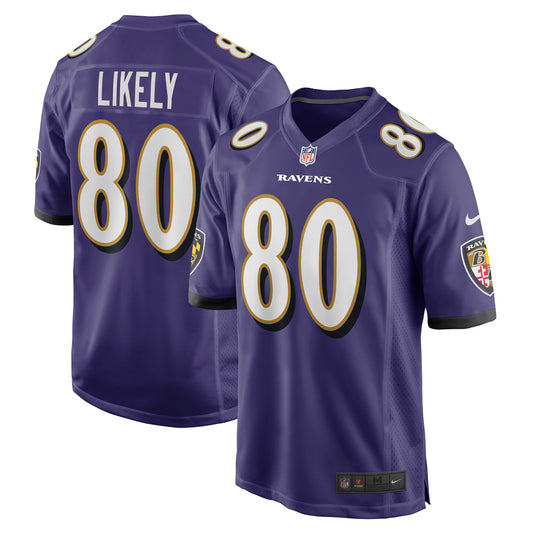 Men's Nike Isaiah Likely Purple Baltimore Ravens Player Game Jersey