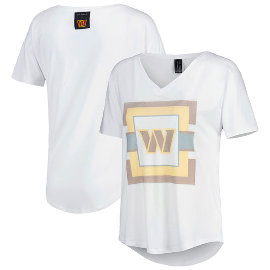 Women's KIYA TOMLIN White Washington Commanders V-Neck T-Shirt