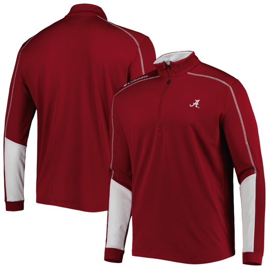 Men's Columbia Crimson Alabama Crimson Tide Shotgun 2.0 Omni-Wick Quarter-Zip Jacket