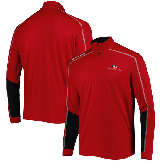 Men's Columbia Red Georgia Bulldogs Shotgun 2.0 Omni-Wick Quarter-Zip Jacket