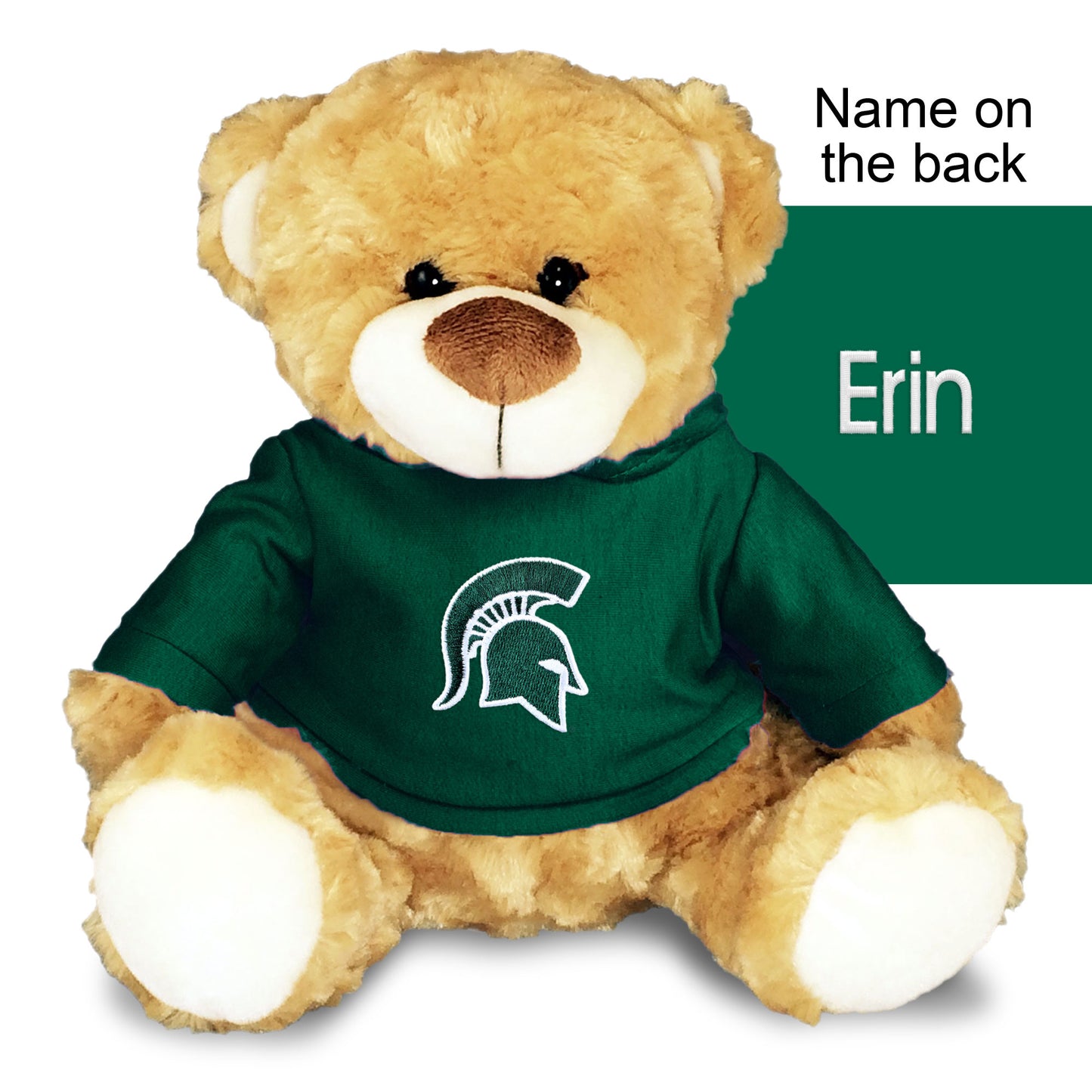 Chad & Jake Green Michigan State Spartans Personalized 10'' Plush Bear