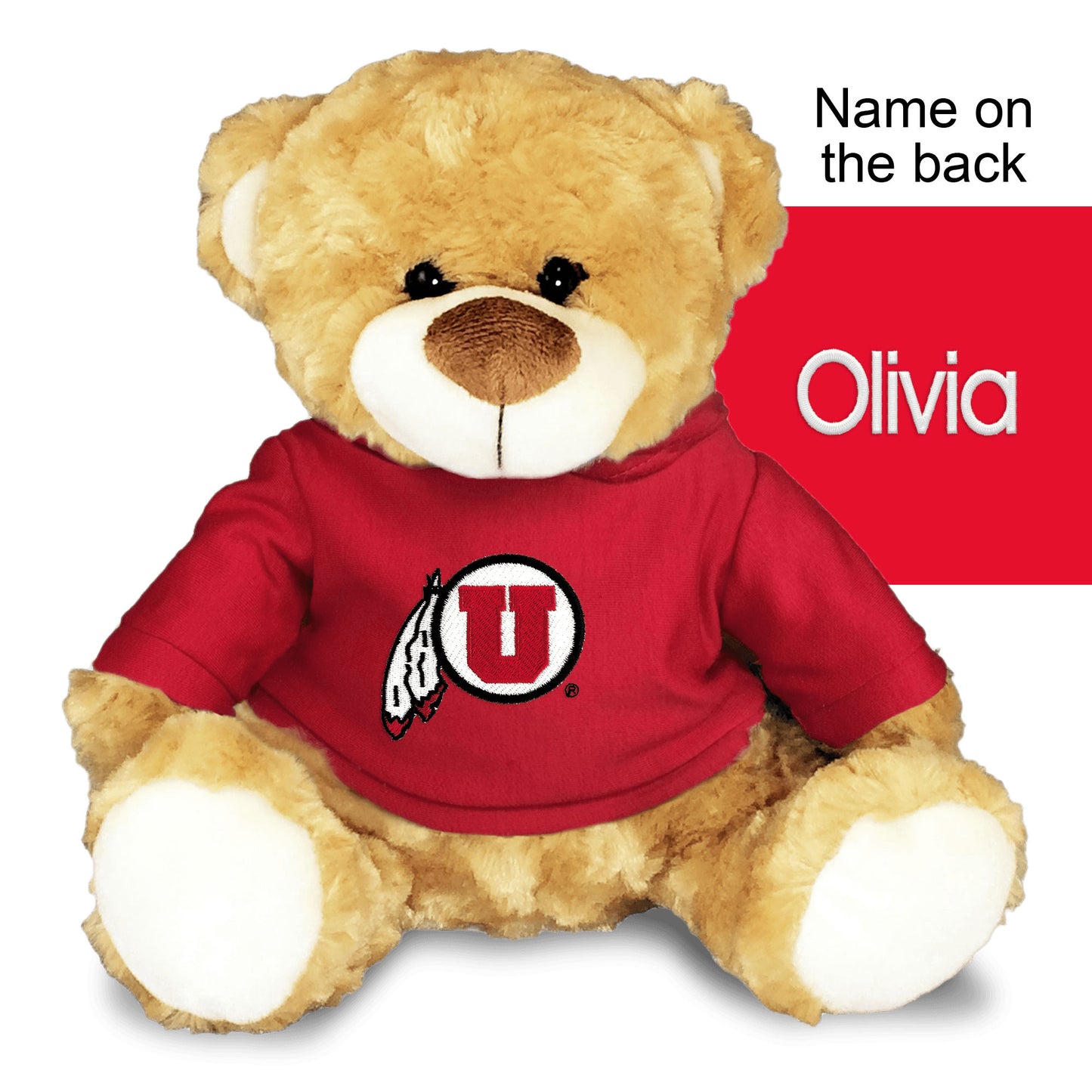 Chad & Jake Red Utah Utes Personalized 10'' Plush Bear