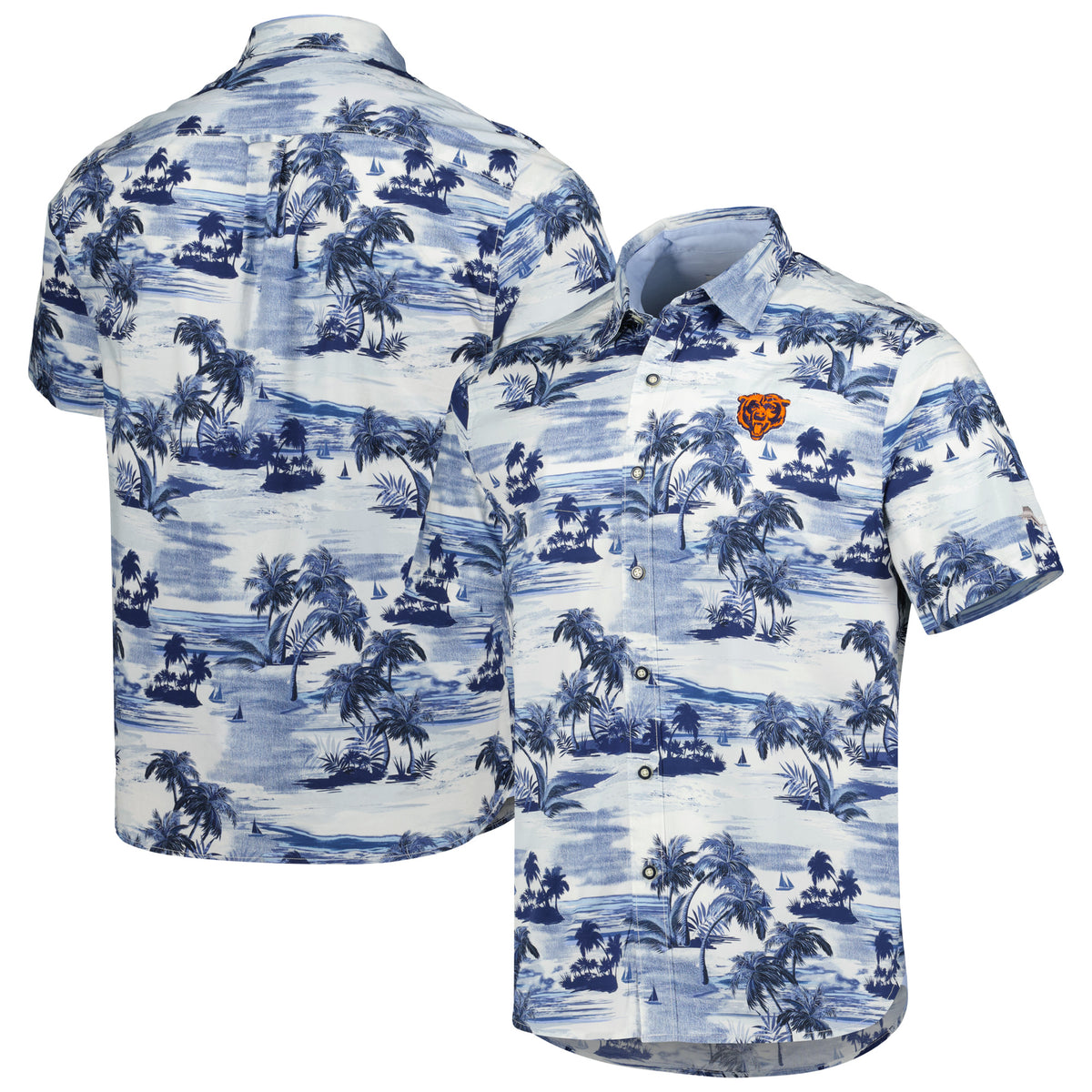 Men's Tommy Bahama Navy Chicago Bears Sport Tropical Horizons Button-Up Shirt