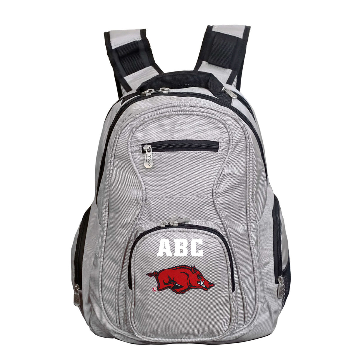 MOJO Gray Arkansas Razorbacks Personalized Premium Laptop Backpack