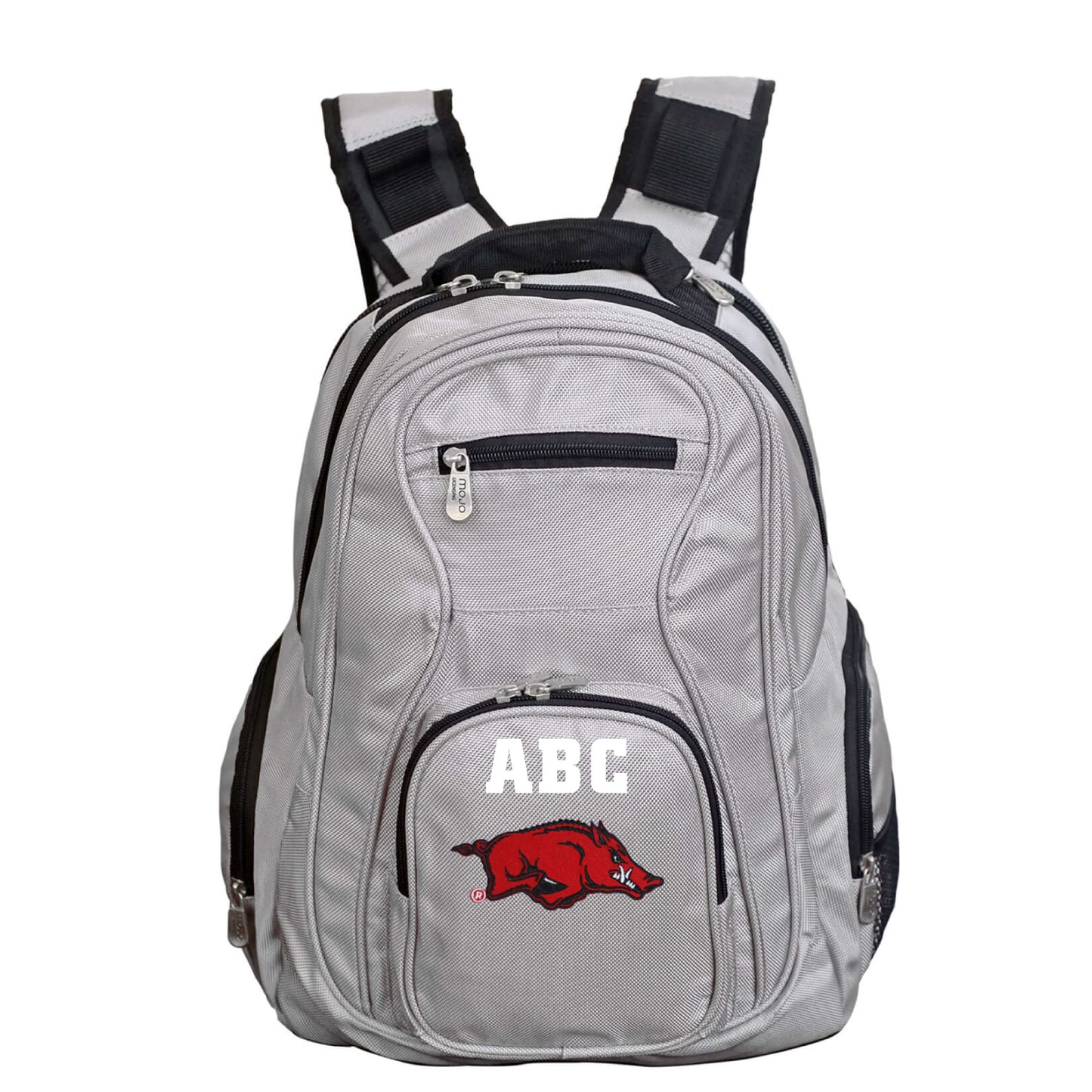 MOJO Gray Arkansas Razorbacks Personalized Premium Laptop Backpack