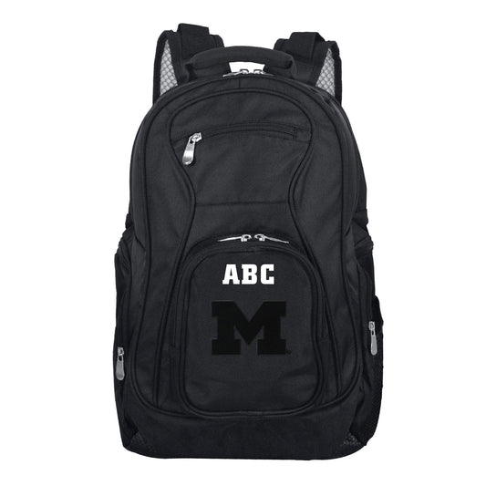 MOJO Black Michigan Wolverines Personalized Premium Laptop Backpack