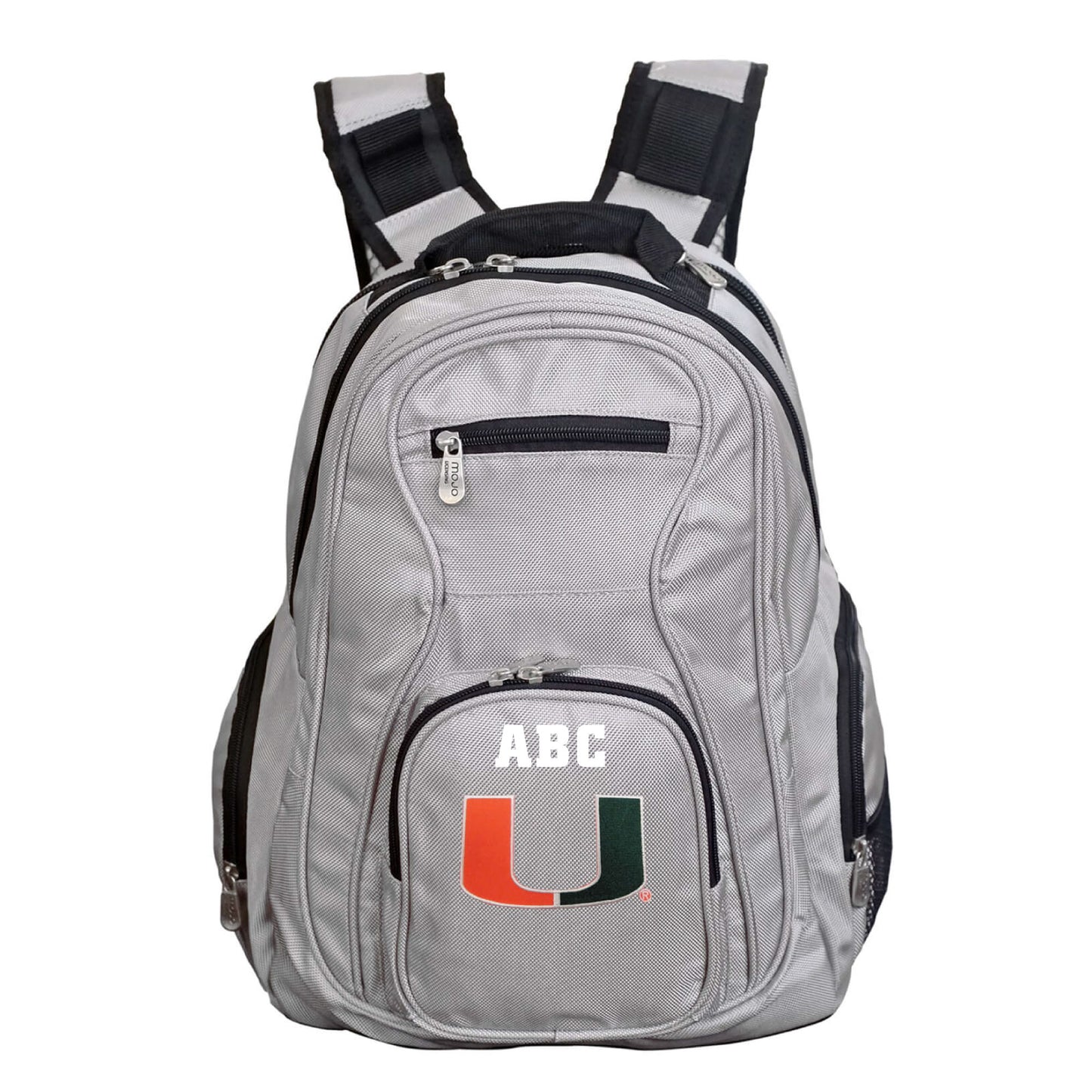 MOJO Gray Miami Hurricanes Personalized Premium Laptop Backpack