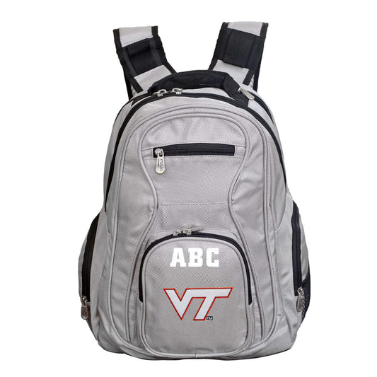 MOJO Gray Virginia Tech Hokies Personalized Premium Laptop Backpack