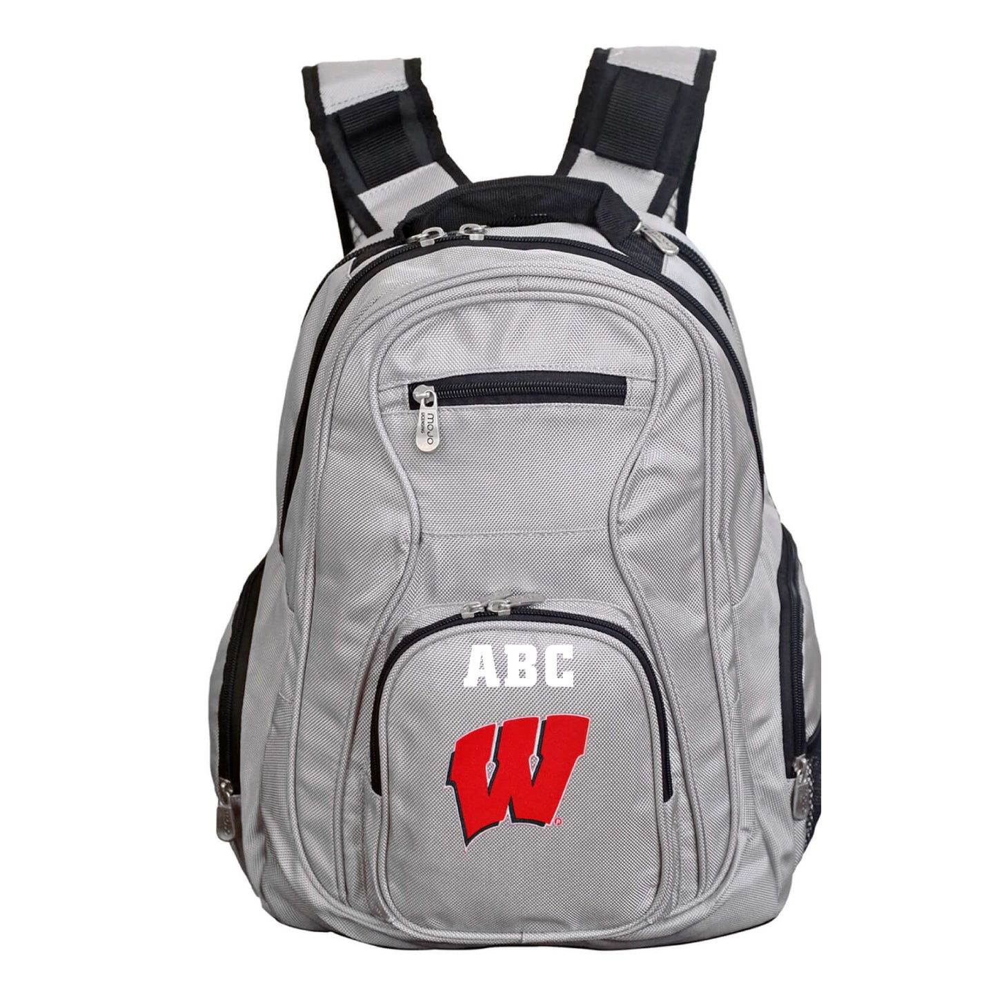 MOJO Gray Wisconsin Badgers Personalized Premium Laptop Backpack