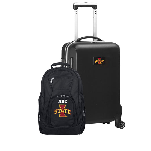 MOJO Black Iowa State Cyclones Personalized Deluxe 2-Piece Backpack & Carry-On Set