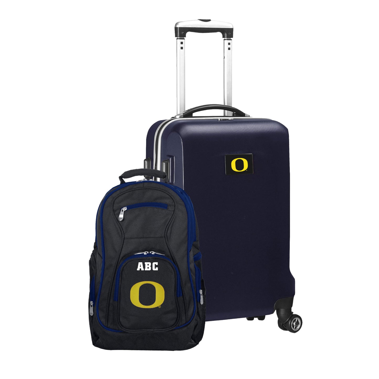 MOJO Navy Oregon Ducks Personalized Deluxe 2-Piece Backpack & Carry-On Set
