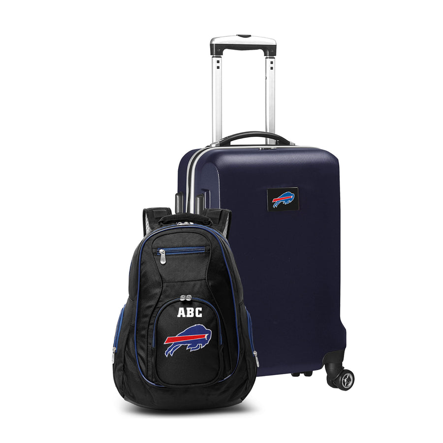MOJO Navy Buffalo Bills Personalized Deluxe 2-Piece Backpack & Carry-On Set