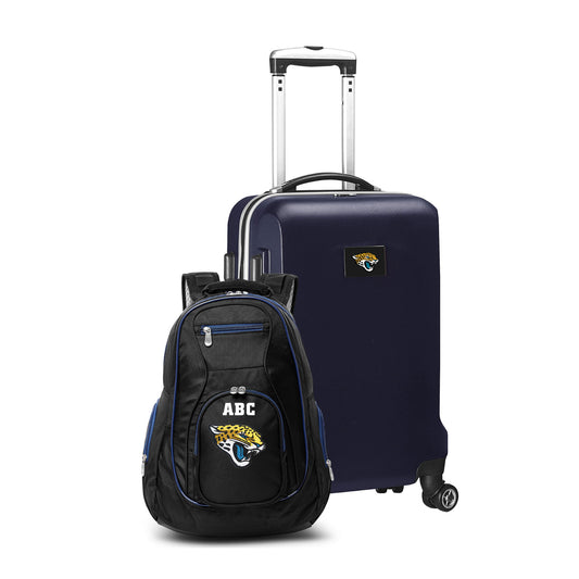 MOJO Navy Jacksonville Jaguars Personalized Deluxe 2-Piece Backpack & Carry-On Set