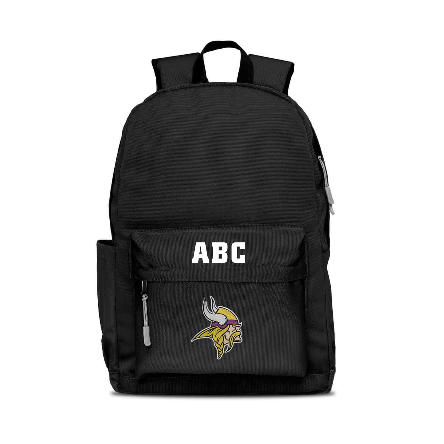 MOJO Black Minnesota Vikings Personalized Campus Laptop Backpack