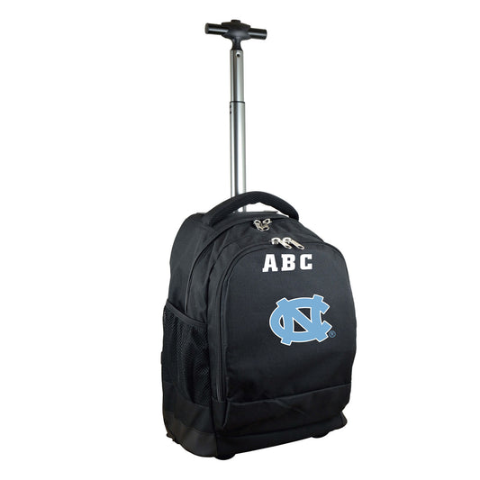 MOJO Black North Carolina Tar Heels 19'' Personalized Premium Wheeled Backpack