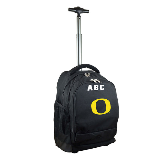 MOJO Black Oregon Ducks 19'' Personalized Premium Wheeled Backpack