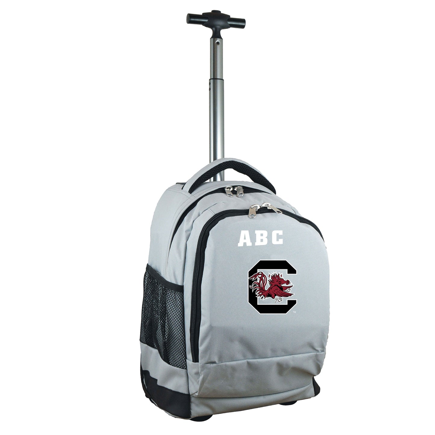 MOJO Gray South Carolina Gamecocks 19'' Personalized Premium Wheeled Backpack