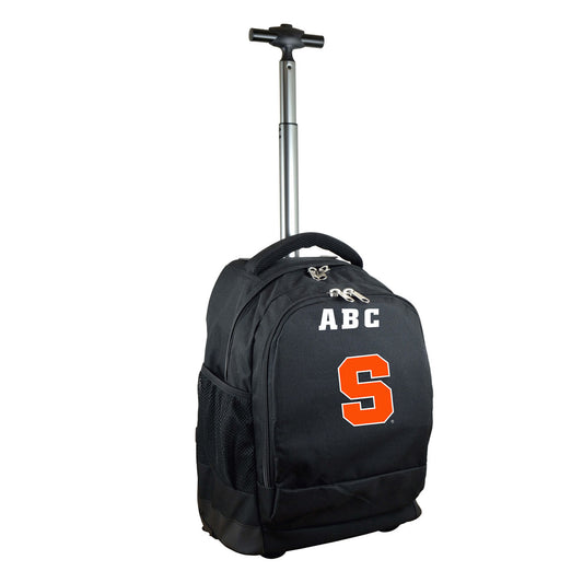 MOJO Black Syracuse Orange 19'' Personalized Premium Wheeled Backpack