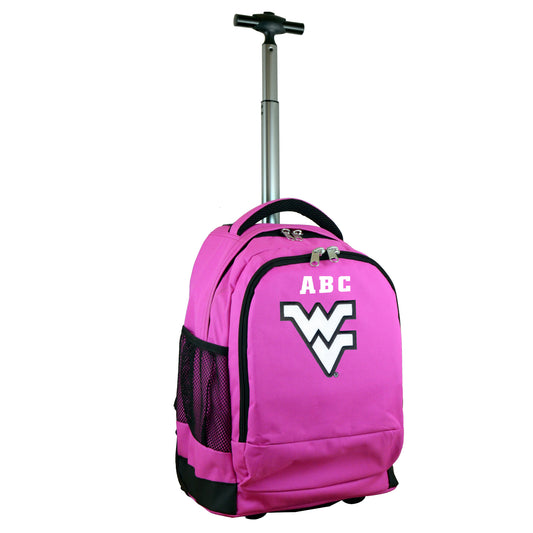 MOJO Pink West Virginia Mountaineers 19'' Personalized Premium Wheeled Backpack