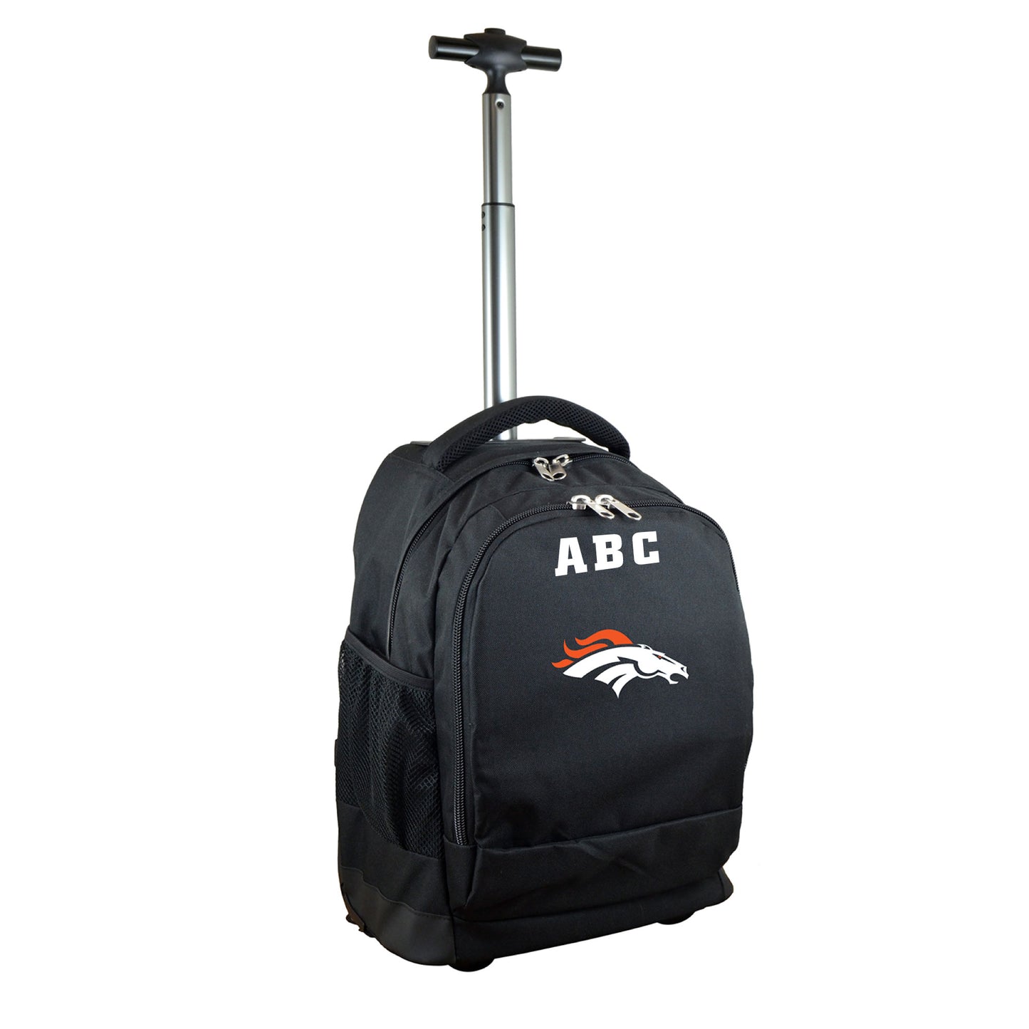 MOJO Black Denver Broncos 19'' Personalized Premium Wheeled Backpack