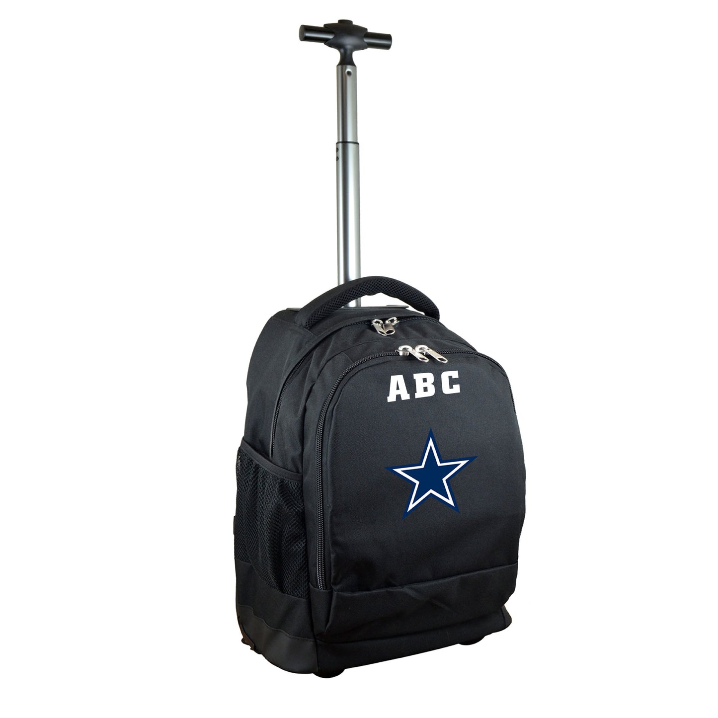 MOJO Black Dallas Cowboys 19'' Personalized Premium Wheeled Backpack