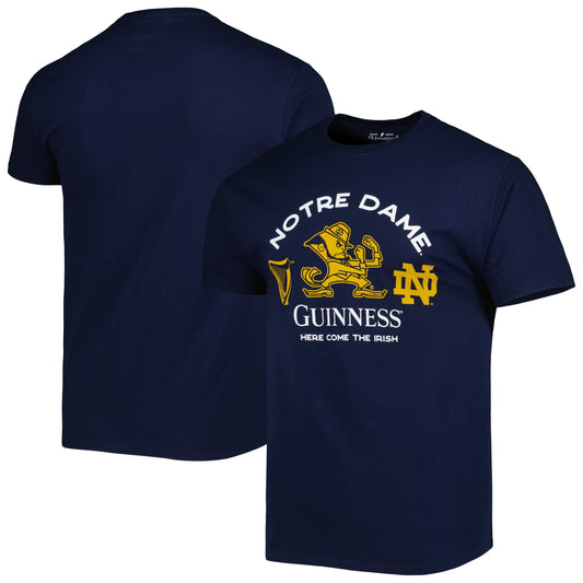 Men's League Collegiate Wear Navy Notre Dame Fighting Irish Guinness Here Come the Irish T-Shirt