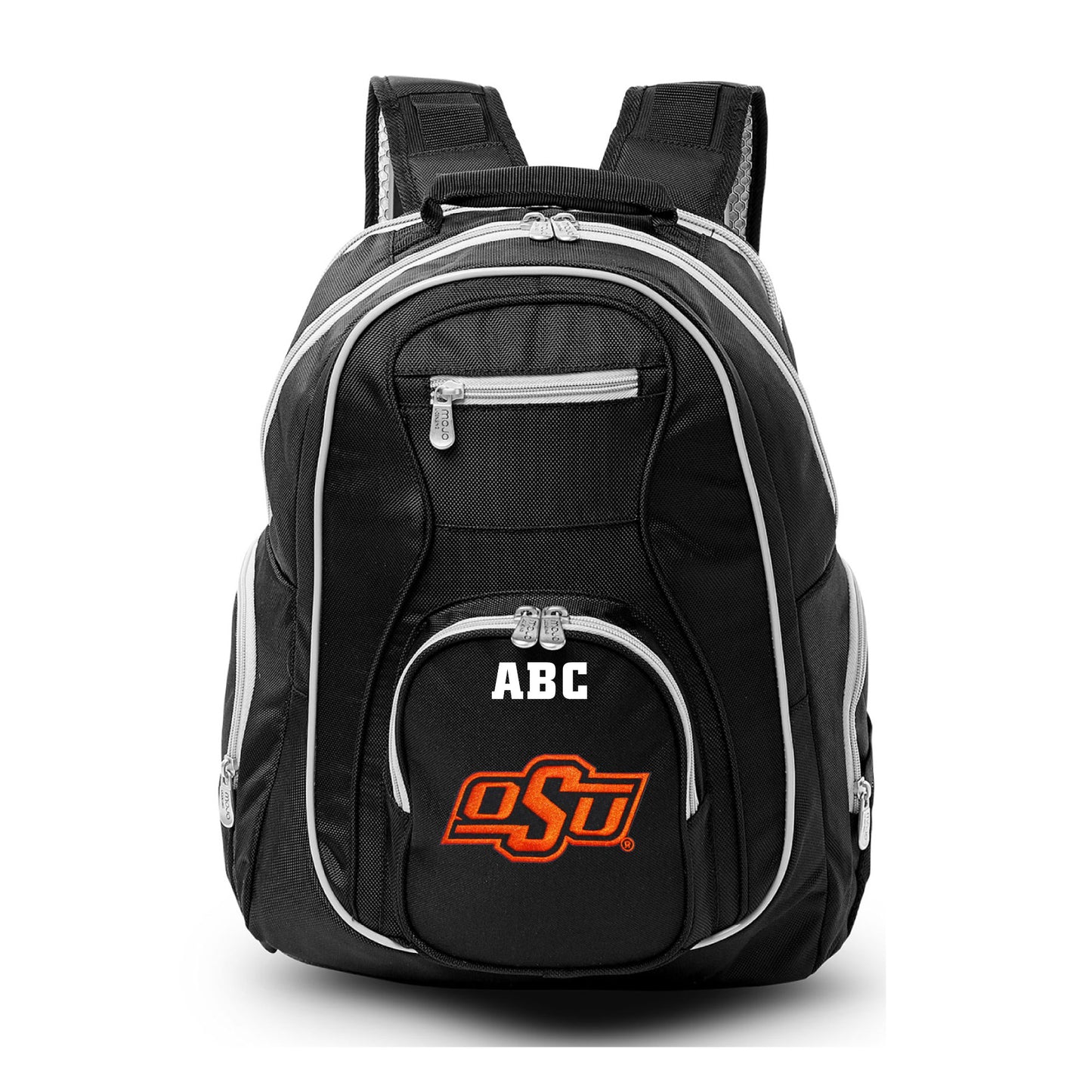 MOJO Black Oklahoma State Cowboys Personalized Premium Color Trim Backpack