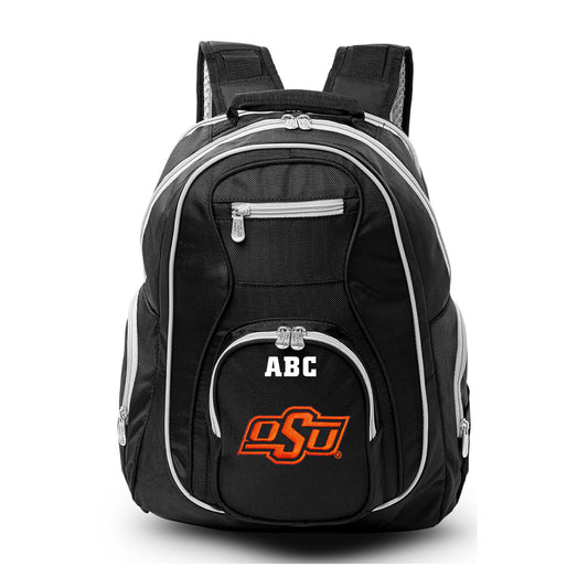MOJO Black Oklahoma State Cowboys Personalized Premium Color Trim Backpack