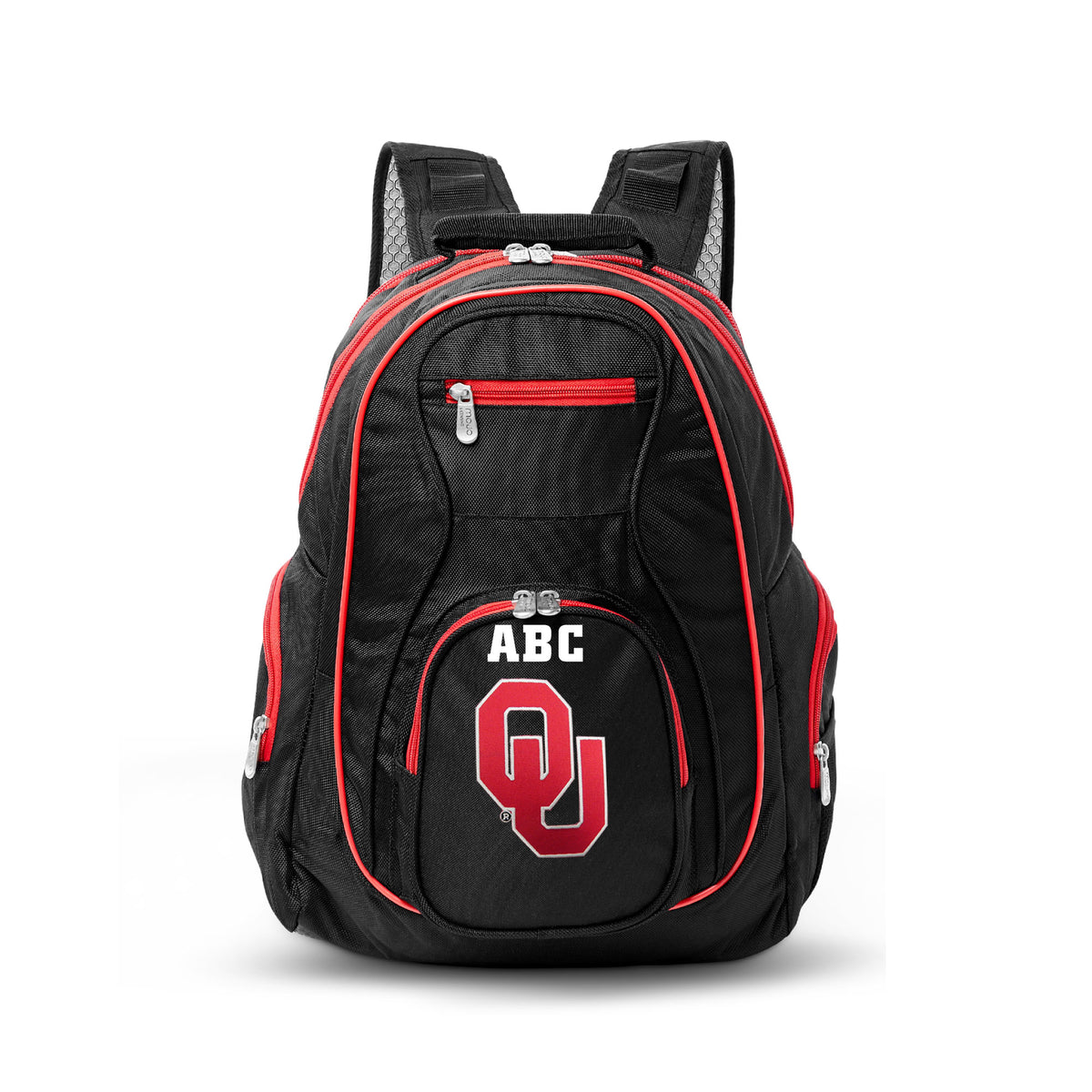 MOJO Black Oklahoma Sooners Personalized Premium Color Trim Backpack