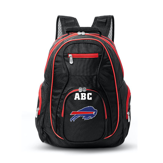 MOJO Black Buffalo Bills Personalized Premium Color Trim Backpack