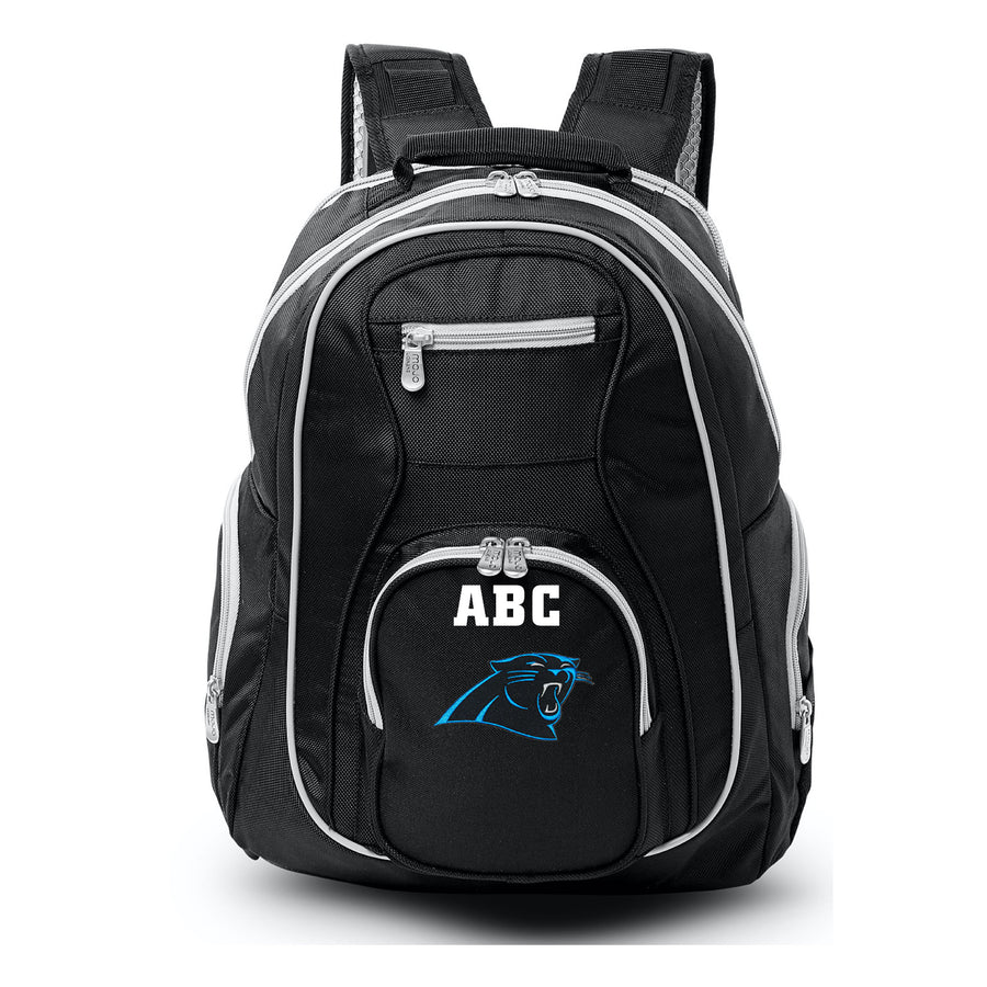 MOJO Black Carolina Panthers Personalized Premium Color Trim Backpack