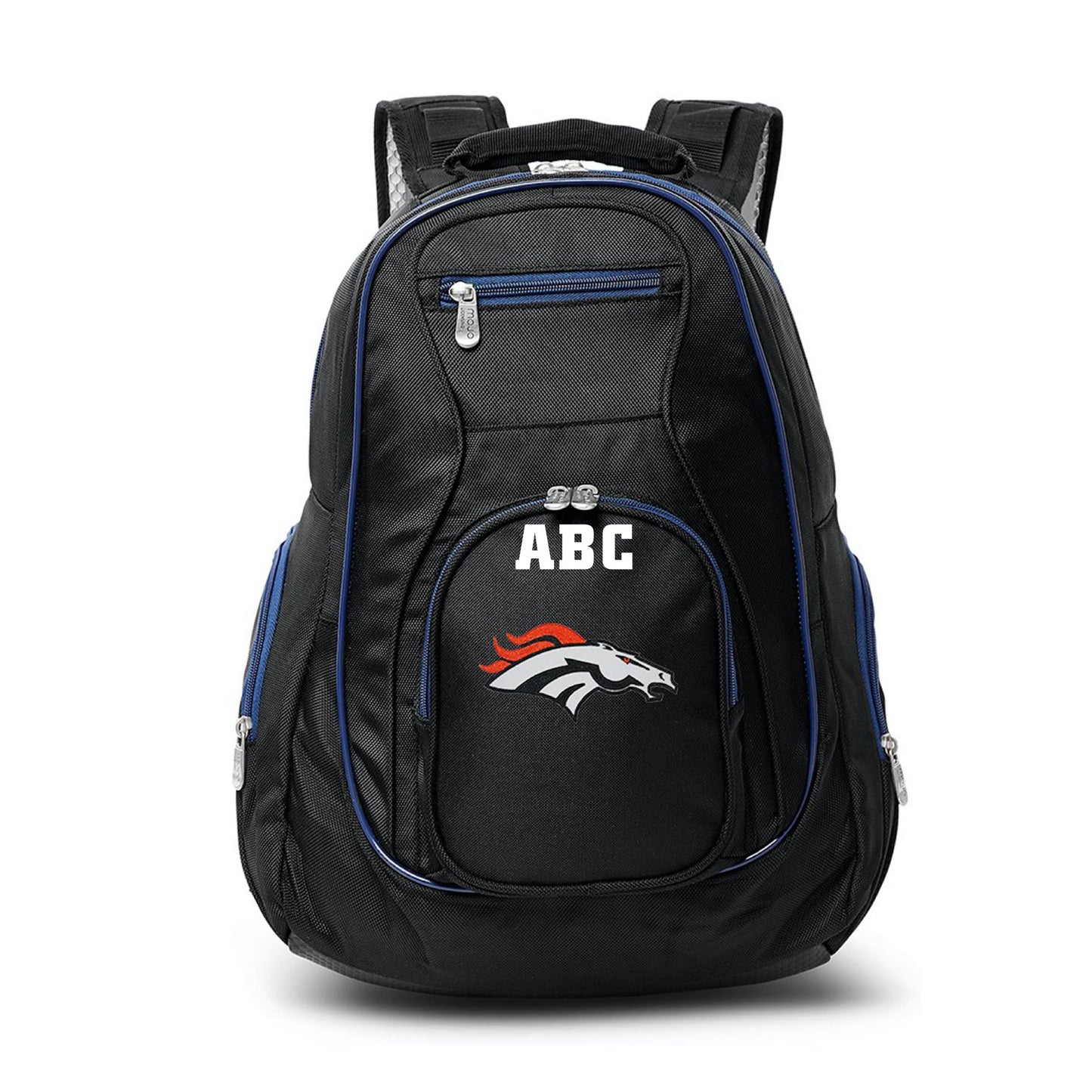 MOJO Black Denver Broncos Personalized Premium Color Trim Backpack
