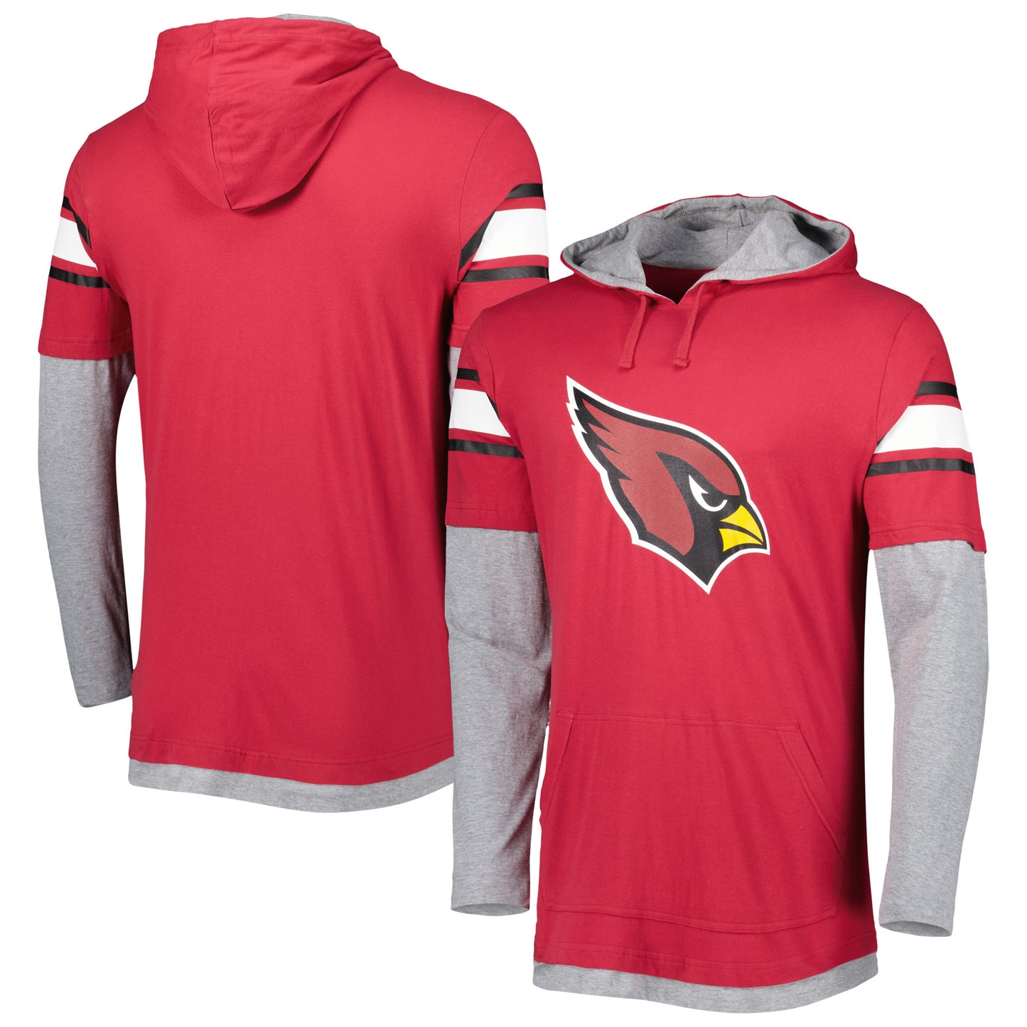 Men's New Era Cardinal Arizona Cardinals Long Sleeve Hoodie T-Shirt