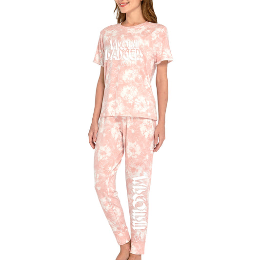 Women's Concepts Sport Pink Wisconsin Badgers Eternal Terry Top & Jogger Pants Set