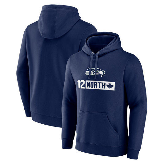 Men's College Navy Seattle Seahawks 12 North Pullover Hoodie