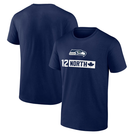 Men's College Navy Seattle Seahawks 12 North T-Shirt