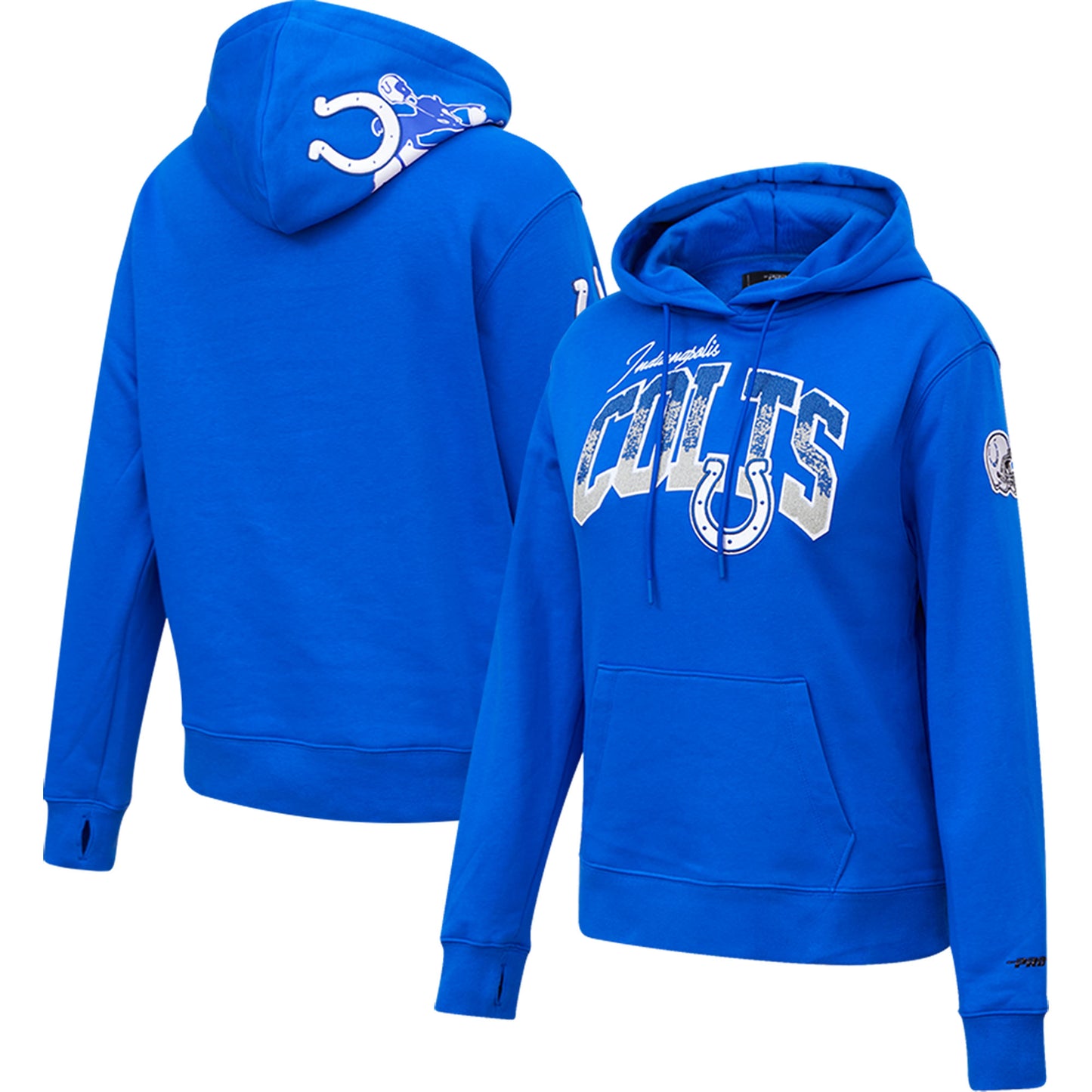 Women's Pro Standard Royal Indianapolis Colts Local Patch Pullover Hoodie