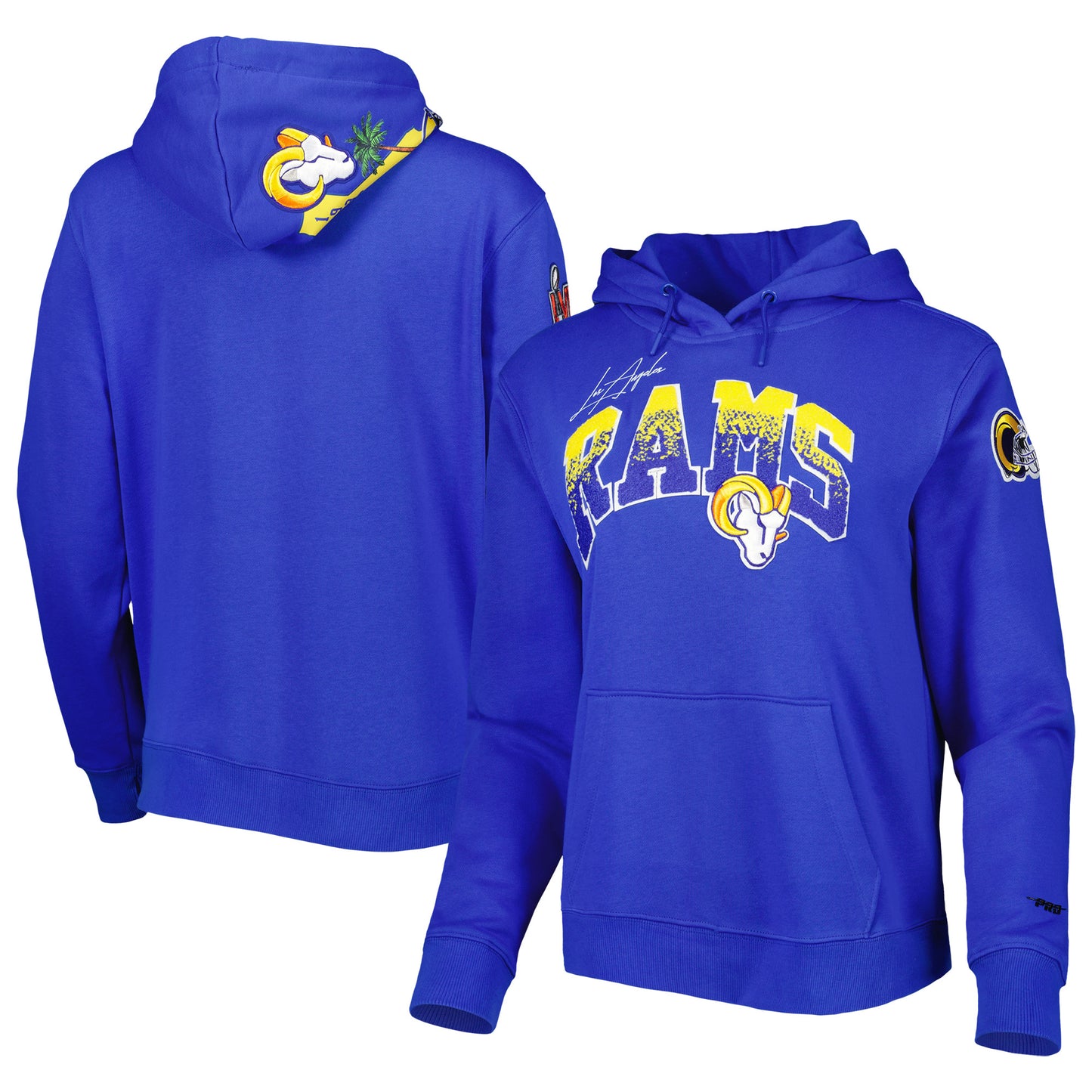 Women's Pro Standard Royal Los Angeles Rams Local Patch Pullover Hoodie