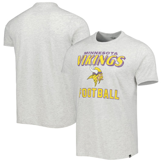 Men's '47 Heathered Heather Gray Minnesota Vikings Dozer Franklin Lightweight T-Shirt